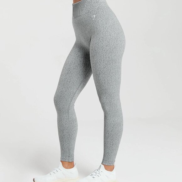 Gymshark Women’s Marl Seamless High Rise Leggings Grey Size Medium - Picture 11 of 11